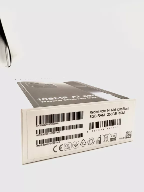 TELEFON REDMI NOTE 14 8/256GB ZAPLOMBOWANY