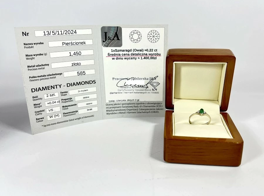 biale-zloto-pierscionek-z-szmaragdem-r9-147g-585-jurowiecka-11-bialystok