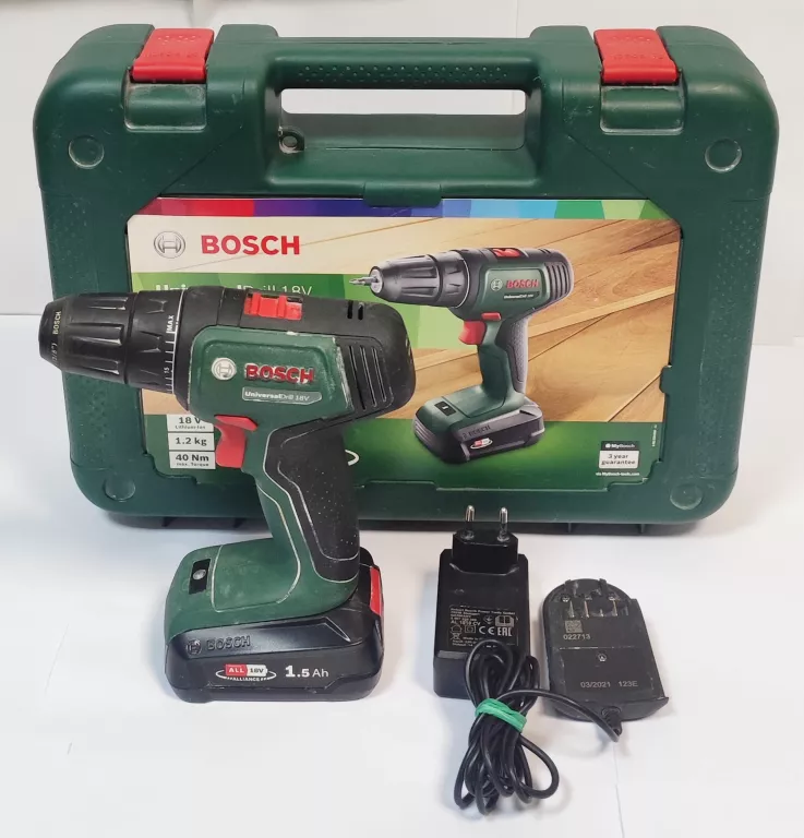 WKRĘTARKA BOSCH UNIVERSAL DRILL 18 V KOMPLET