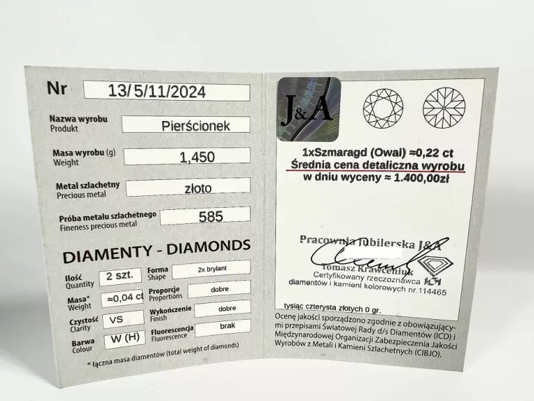 biale-zloto-pierscionek-z-szmaragdem-r9-147g-585-stan-11323-2