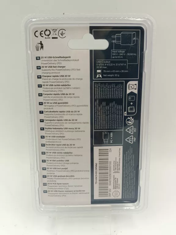 KOSTKA DO ŁADOWANIA POWER DELIVERY 20W