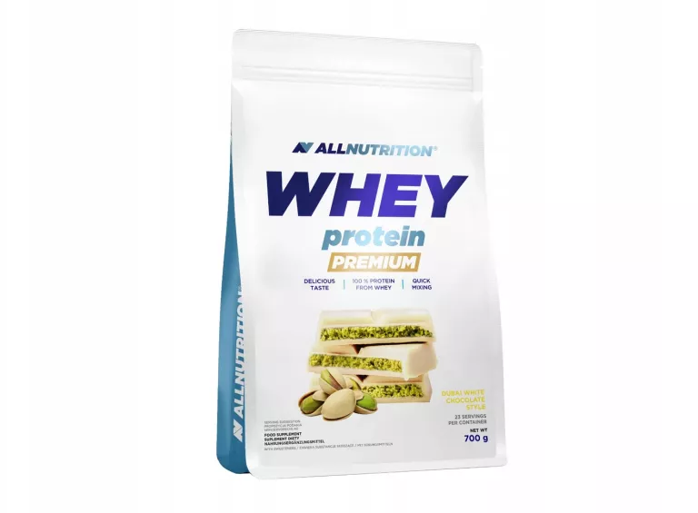 ALLNUTRITION WHEY PROTEIN PREMIUM 700G DUBAJSKA BIAŁA CZEKOLADA BIAŁKO WPC