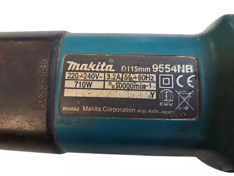 SZLIFIERKA KĄTOWA MAKITA 9554NB 115MM 710W