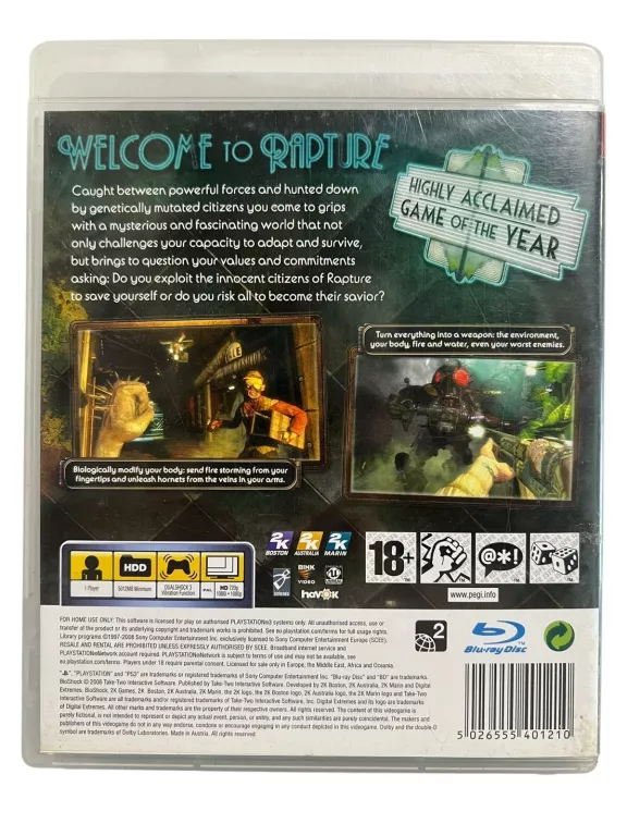 GRA BIOSHOCK PLAYSTATION 3 (PS3)