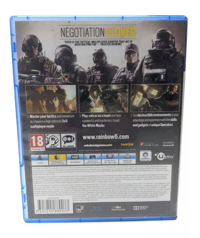 TOM CLANCY'S RAINBOW SIX SIEGE - GRA NA KONSOLĘ PLAYSTATION 4