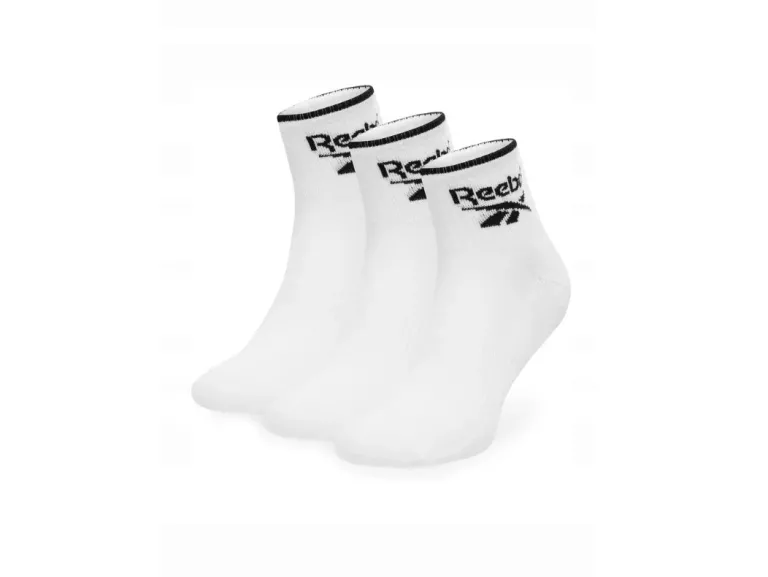 REEBOK ZESTAW 3 PAR WYSOKICH SKARPET UNISEX R0362-SS24 (3-PACK) BIAŁY