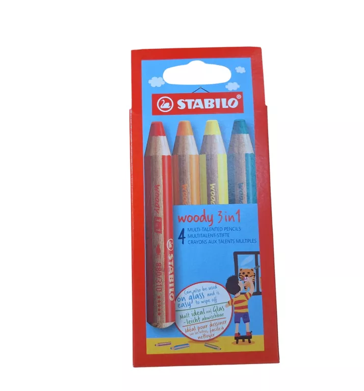 KREDKI STABILO WOODY 3 IN 1 4 SZT