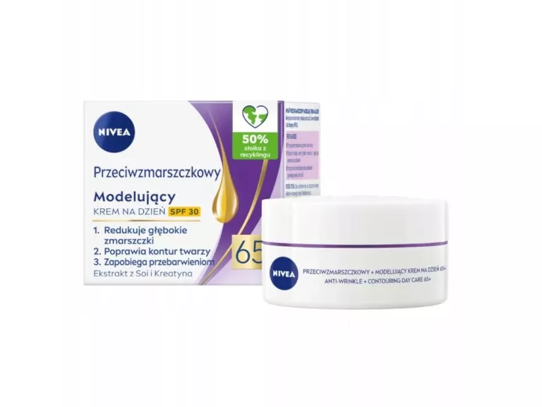 NIVEA KREM DO TWARZY PRZECIWZMARSZCZKOWY MODELUJĄCY NA DZIEŃ SPF30 65+ 50M