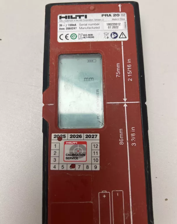 DETEKTOR PROMIENIA HILTI PRA 20