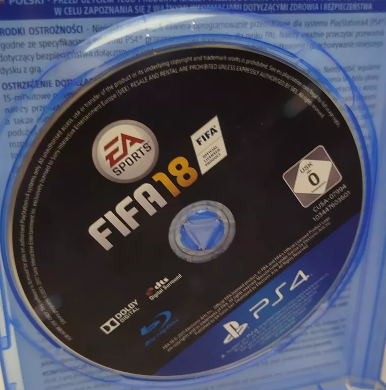 GRA FIFA 18 NA PS4/PUDEŁKO PO FIFA 19 !!