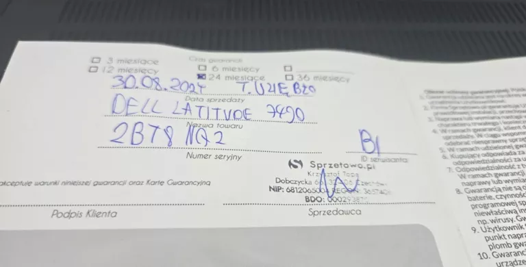 LAPTOP DELL LATITUDE 7490 16GB RAM/ŁADOWARKA/GWARANCJA