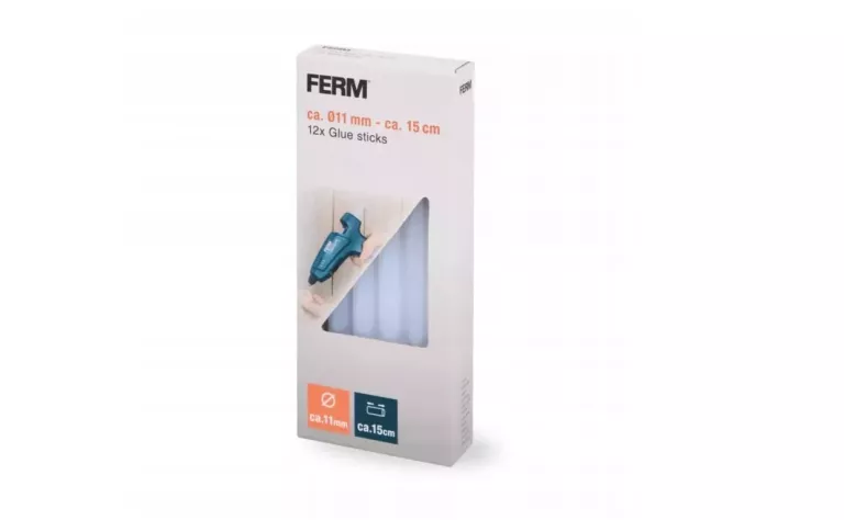 KLEJ DO PISTOLETU FERM NA GORĄCO WKŁADY BEZBARWNE 11MM X 15CM X 12 SZTUK