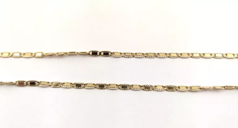 ZŁOTY ŁAŃCUSZEK BLASZKI 48CM 585 3,80G