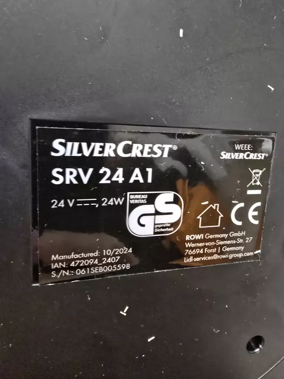 WENTYLATOR KOLUMNOWY SILVERCREST SRV 24 A1