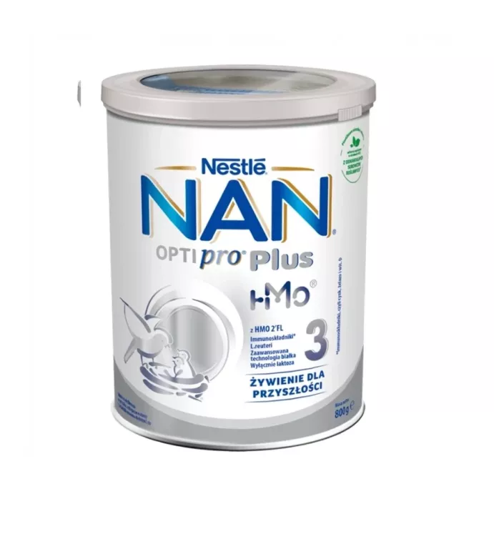 NAN OPTIPRO PLUS 3 HMO PRODUKT NA BAZIE MLEKA DLA MAŁYCH DZIECI 800 G