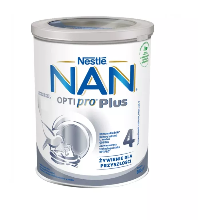MLEKO MODYFIKOWANE NAN OPTIPRO PLUS 4 DLA DZIECI PO 2. ROKU 800 G