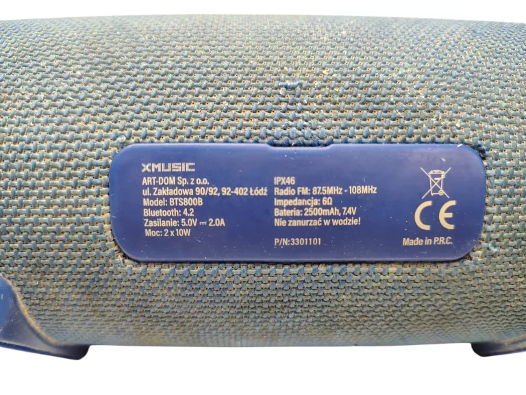 GŁOŚNIK BLUETOOTH XMUSIC BTS800B