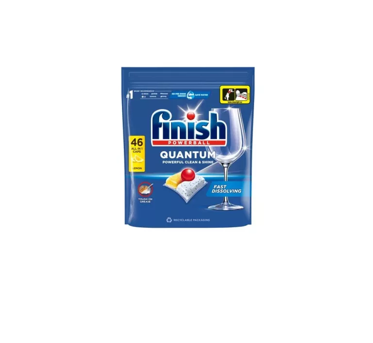 FINISH QUANTUM LEMON KAPSUŁKI DO MYCIA NACZYŃ W ZMYWARCE 478,4 G (46 SZTUK