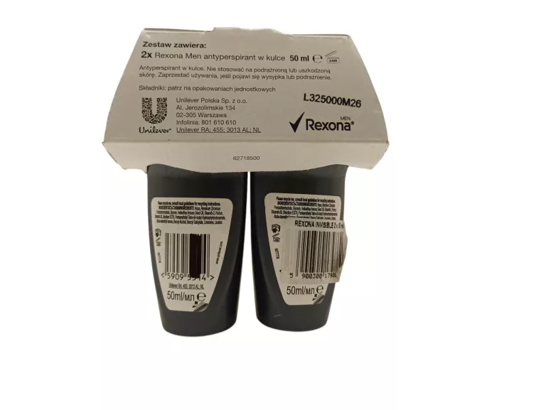 REXONA MEN INVISIBLE BLACK + WHITE 50 ML ANTYPERSPIRANT