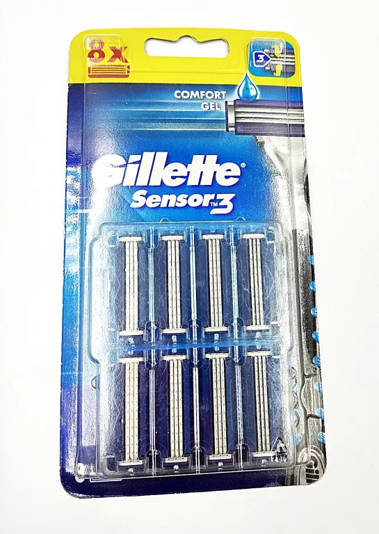 WKŁADY DO MASZYNKI GILLETTE SENSOR 3 / 8 SZTUK