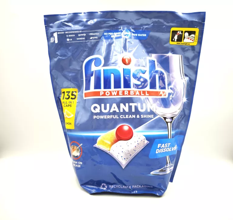 FINISH QUANTUM ALL-IN-1 KAPSUŁKI DO ZMYWARKI NACZYŃ LEMON CYTRYNA 135 SZTU