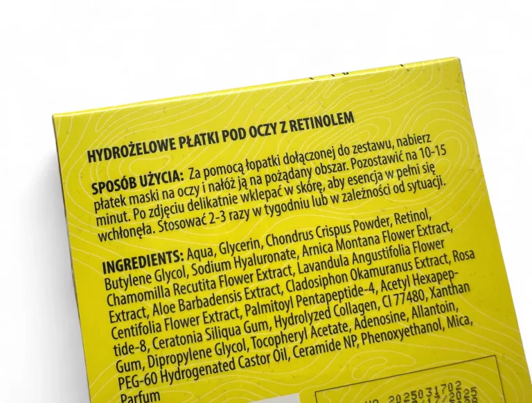 HYDROŻELOWE PŁATKI POD OCZY Z RETINOLEM CLAVIER 60SZT