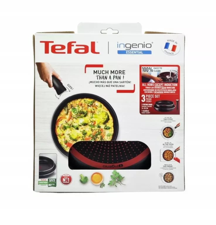 TEFAL ZESTAW 2 PATELNI INGENIO ESSENTIAL Z ODCZEPIANĄ RĄCZKĄ