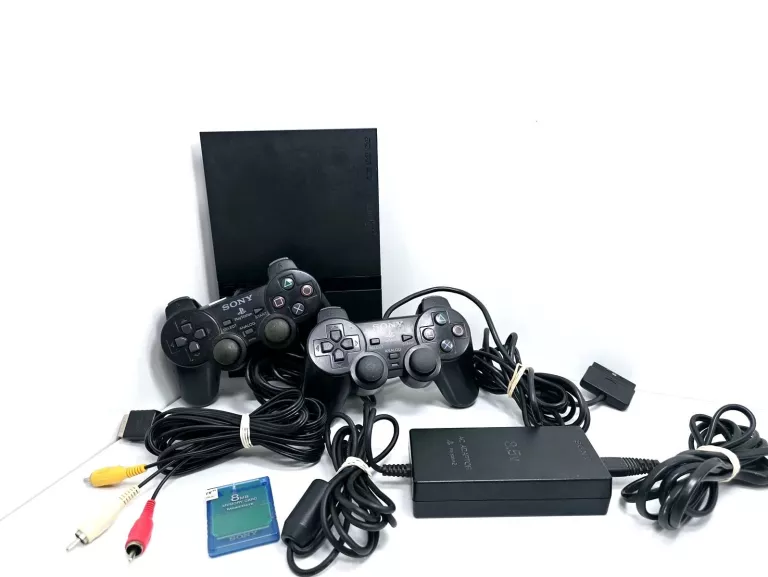KONSOLA SONY PS2 SLIM SCPH-77003 +PAD + +KABLE