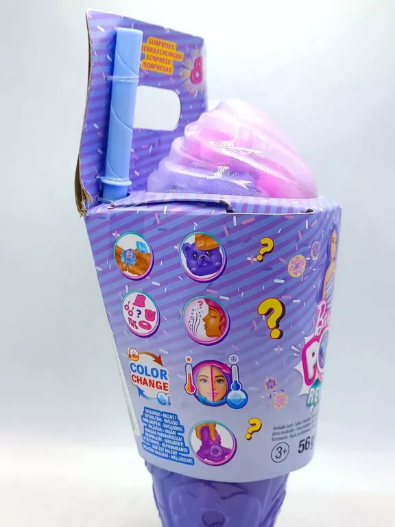 LALKA BARBIE POP REVEAL FILOETOWA STYLOWY DESER SŁODKI DONUT