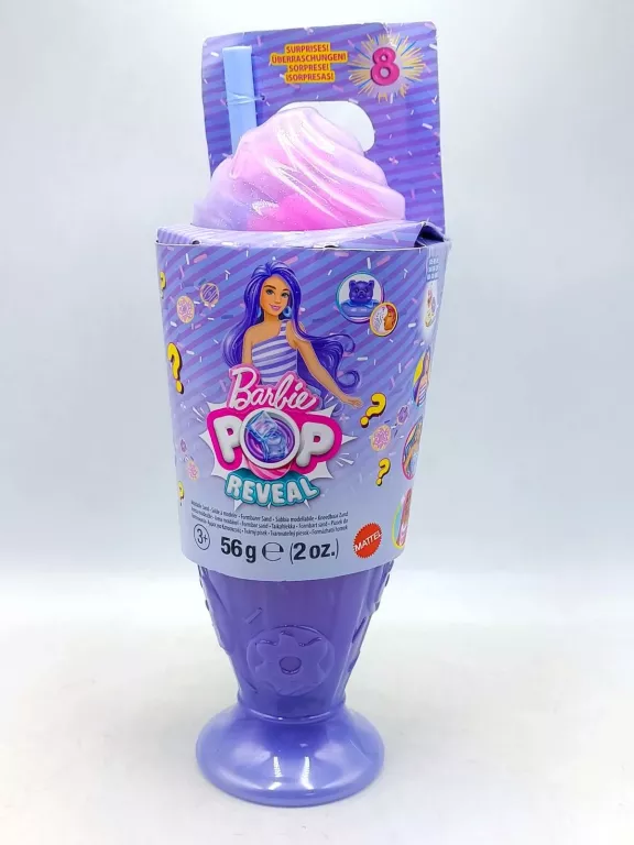 LALKA BARBIE POP REVEAL FILOETOWA STYLOWY DESER SŁODKI DONUT