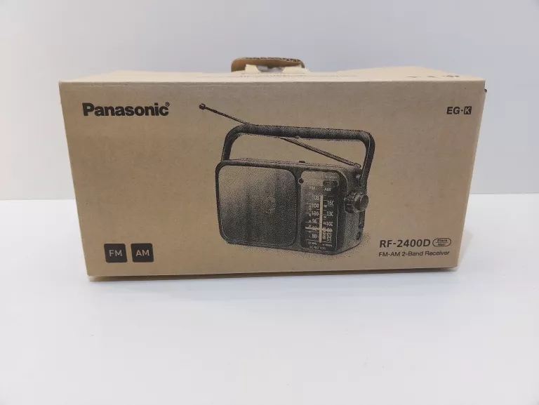 RADIO SIECIOWO-BATERYJNE AM, FM PANASONIC RF-2400 PRZENOŚNE CZARNE