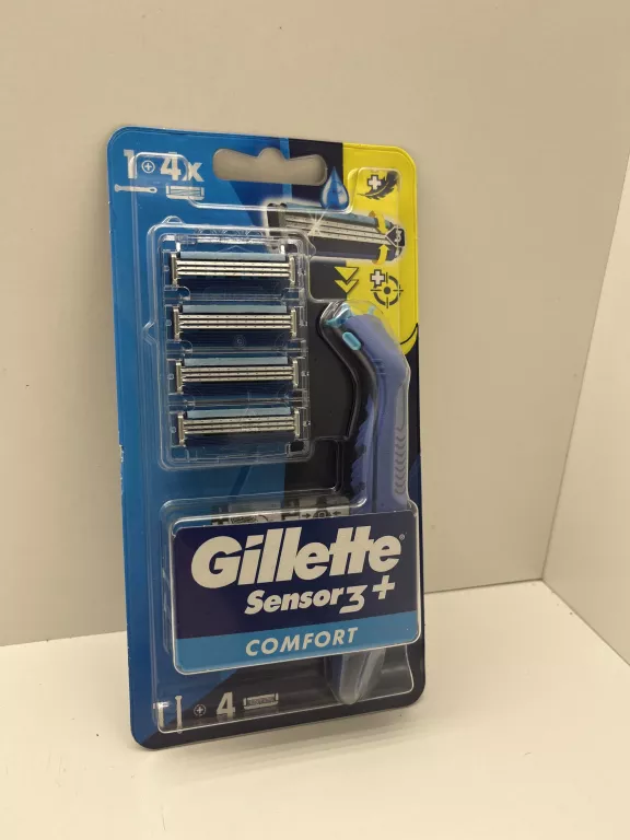 GILLETTE SENSOR3 COMFORT MASZYNKA DO GOLENIA DLA MĘŻCZYZN I 4 OSTRZA WYMIE