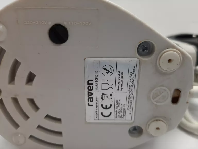 CZAJNIK ELEKTRYCZNY RAVEN Z PRZEDŁUŻACZEM