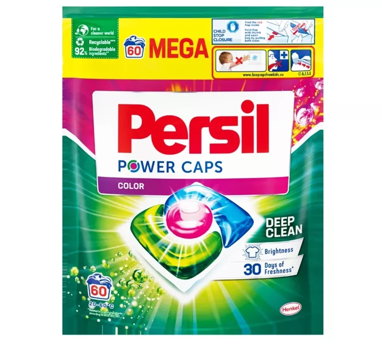 PERSIL POWER CAPS KAPSUŁKI DO PRANIA KOLORU MEGA 60 SZT