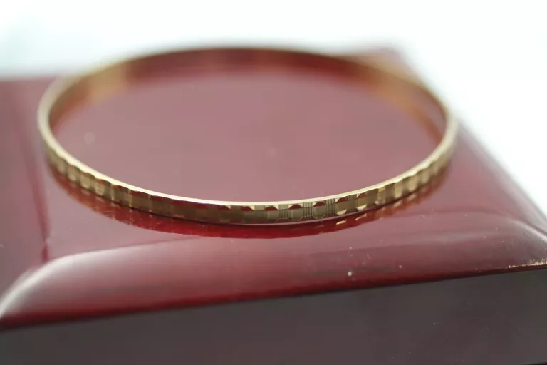 ZŁOTA BANSOLETKA ZAMKNIĘTA P333 ŚREDNICA 7CM W. 5,58G