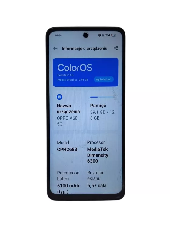 TELEFON  OPPO A60 5G 128GB