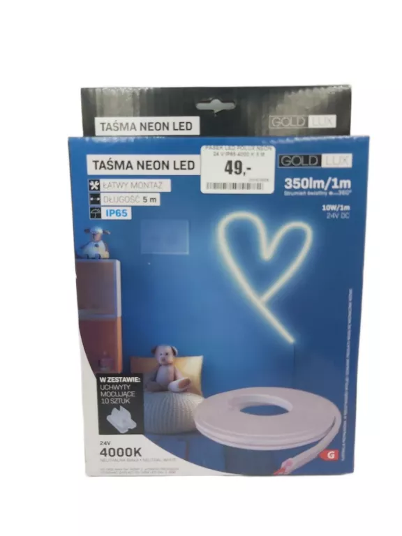 TAŚMA LED POLUX NEON 24 V IP65 4000 K 5 M