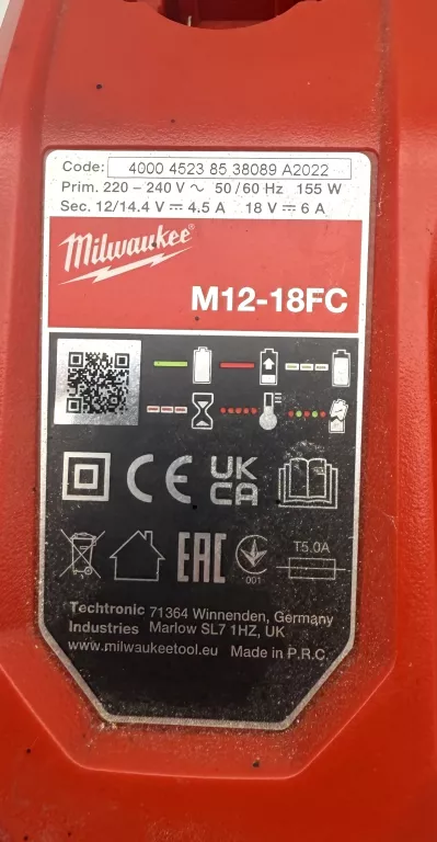 ŁADOWARKA MILWAUKEE M12-18FC