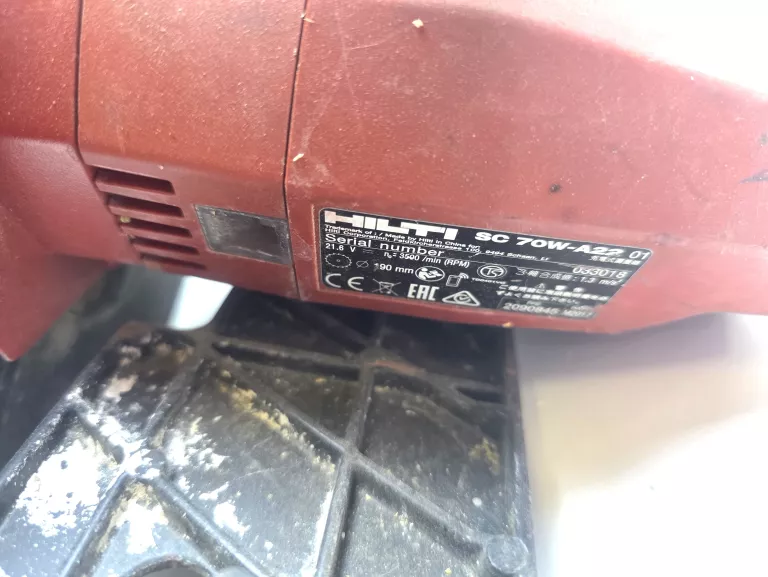 PIŁA TARCZOWA HILTI SC 70W-A22 190MM 70 MM 21,6V