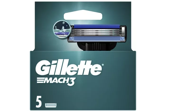 GILLETTE MACH3 OSTRZA WYMIENNE DO MASZYNKI DO GOLENIA DLA MĘŻCZYZN 5 SZTUK
