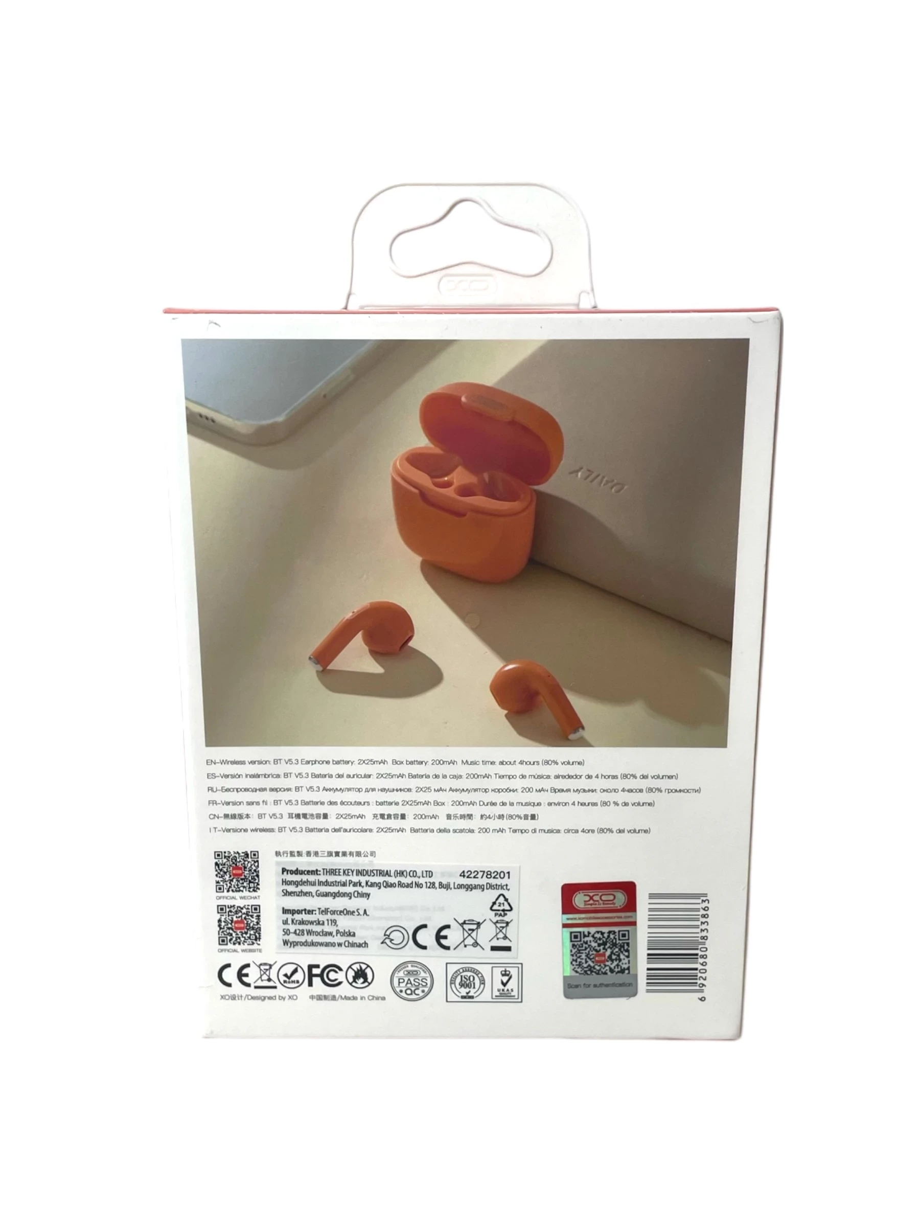 xo-sluchawki-bluetooth-x23-tws-pomaranczowe-ean-gtin-6920680833863