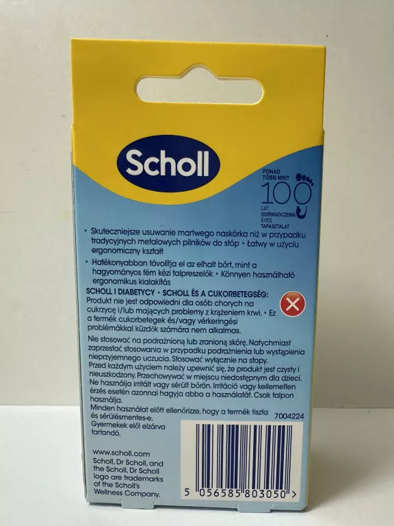 PILNIK DO STÓP SCHOLL NANO GLASS BIAŁO-NIEBIESKI