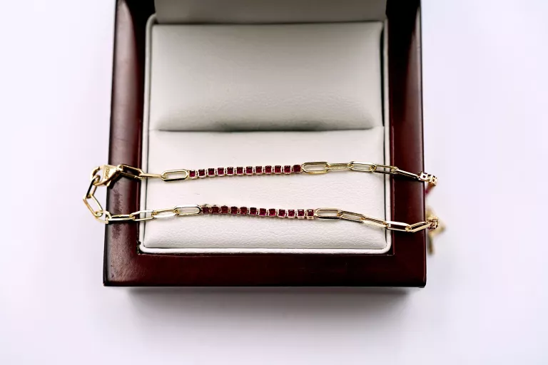 ZŁOTA BRANSOLETKA KOSTKA ANKIER 585/1,7G/20CM