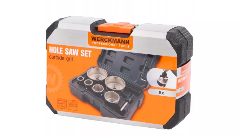 WERCKMANN HOLE SAW SET CARBIDE GRIT X8