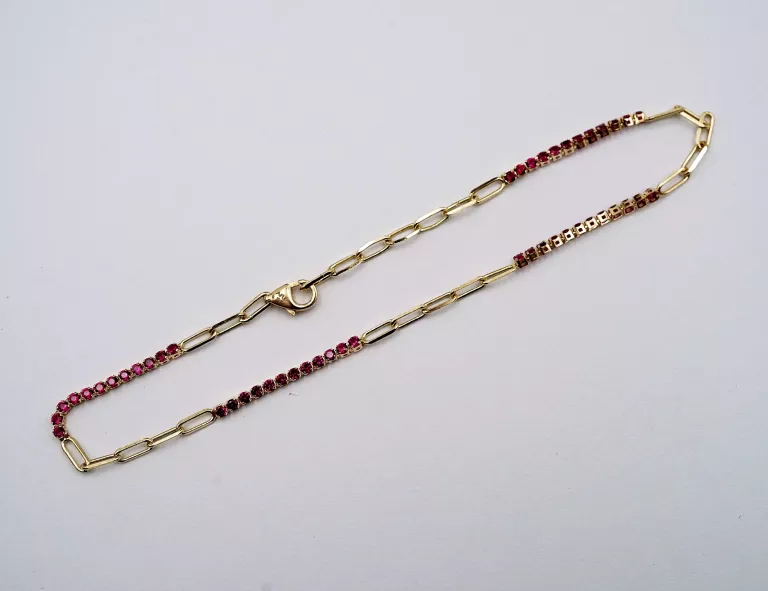 ZŁOTA BRANSOLETKA KOSTKA ANKIER 585/1,7G/20CM