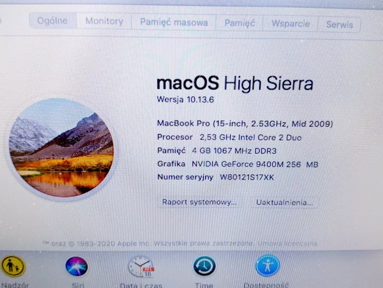LAPTOP MACBOOK PRO 4GB RAM +ŁAD
