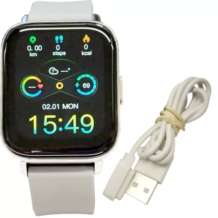 SMARTWATCH P32E OPASKA FITNESS CZARNY IP68 1.69"