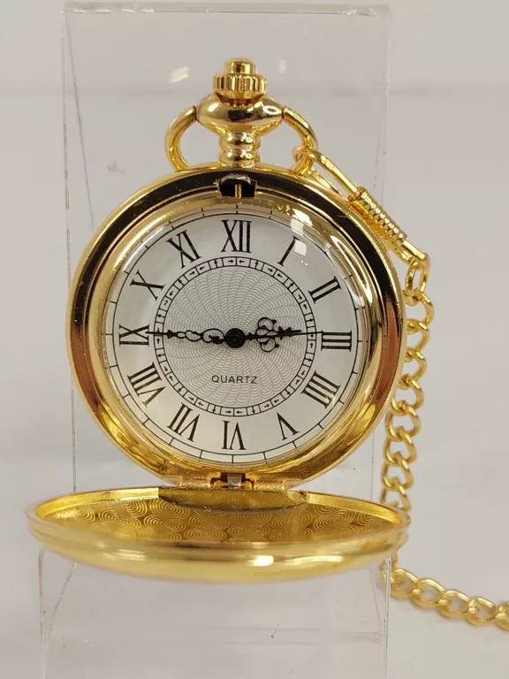 ZEGAREK ZŁOTY MĘSKI KIESZONKOWY STEAMPUNK DEWIZKA