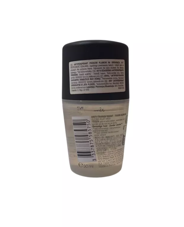 VICHY HOMME 48 H ANTYPERSIRANT PRZECIWŚLADOM NA UBRANIACH 50 ML