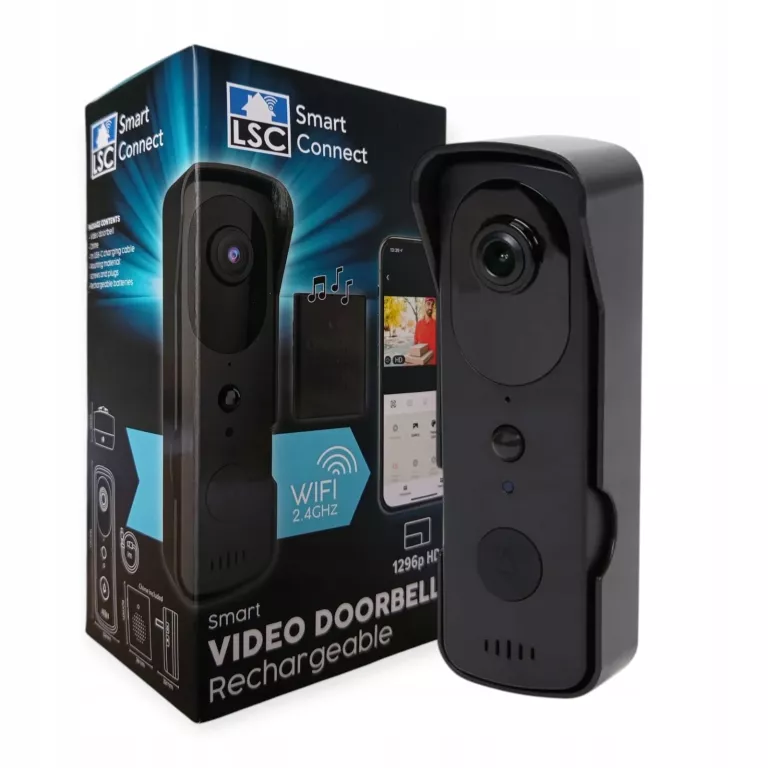 INTELIGENTNY DZWONEK DO DRZWI Z KAMERĄ LSC SMART CONNECT 1296P
